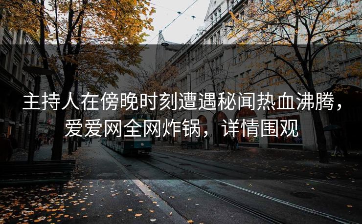 主持人在傍晚时刻遭遇秘闻热血沸腾，爱爱网全网炸锅，详情围观
