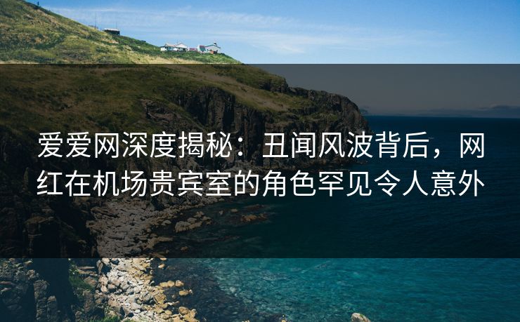爱爱网深度揭秘:丑闻风波背后,网红在机场贵宾室的角色罕见令人意外